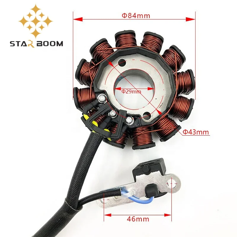Motorcycle Magneto Generator Stator Coil Assembly Kit NC250 NC450 Parts Stator Coil 250CC 450CC Engine KAYO T6 Coil