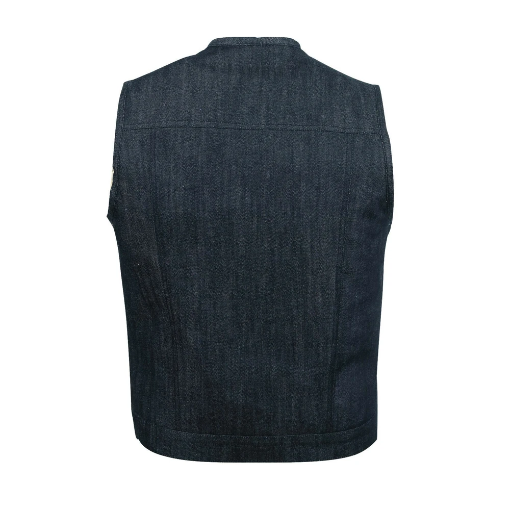 Denim Vest Navy Blue Wholesale Winter Fashion Classic Vest for Men Formal Casual Dress Vest