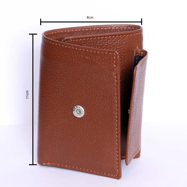 
Custom Wholsale Genuine Leather Wallet for Men and Women Genuine Top Cow Leather RFID Accept Customized Logo Short Brown Unisex 