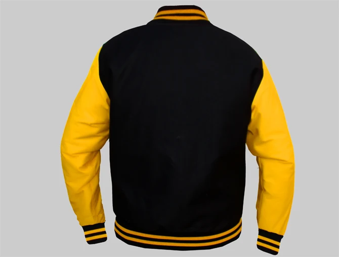 
baseball Varsity jacket for men custom logos with wool and leather sleeves / American Style wholesale schoolboy jackets 