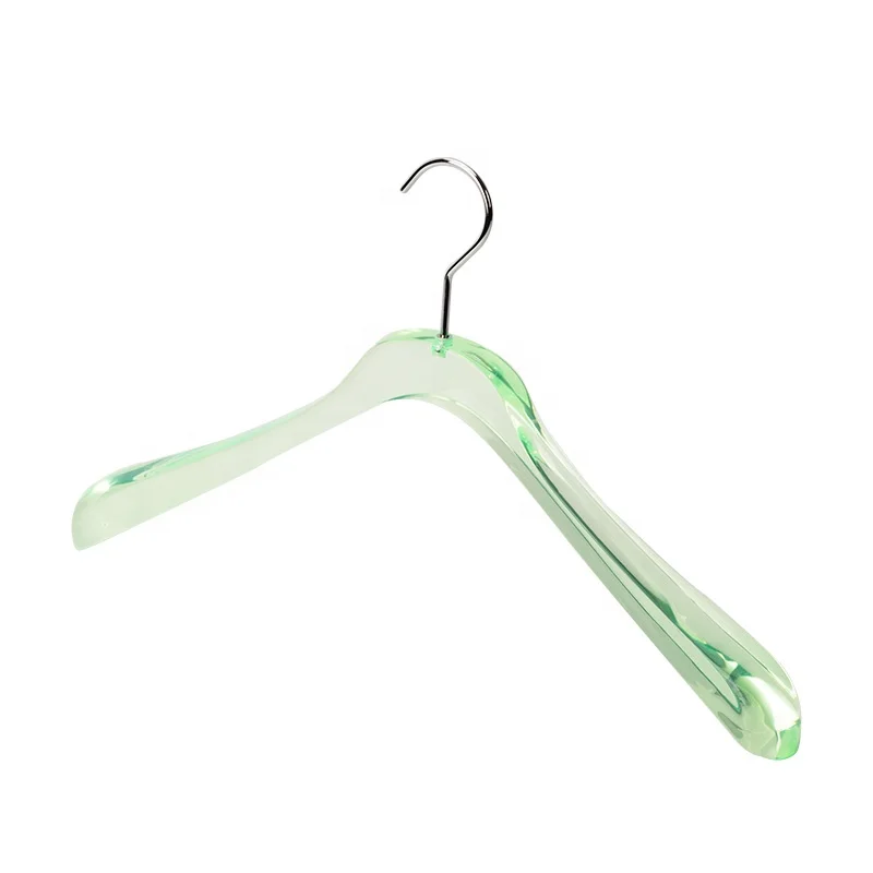 Wholesale Custom Logo Luxury Coat Shirt Pants Suit Cloth Lucite Hanger Plastic Transparent Acrylic Clothes Hanger Manufacturer
