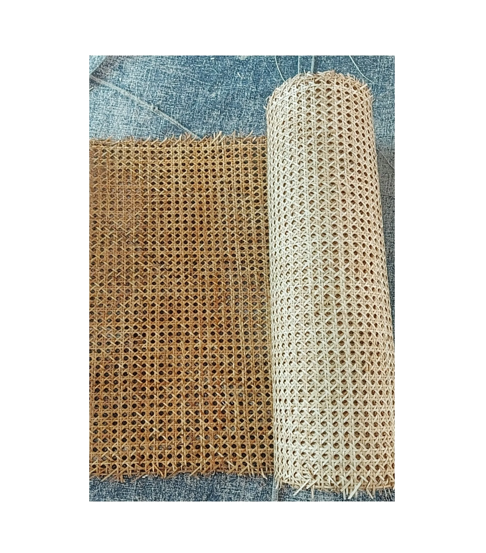 Mesh Bleached rattan webbing cane raw material for furnitures