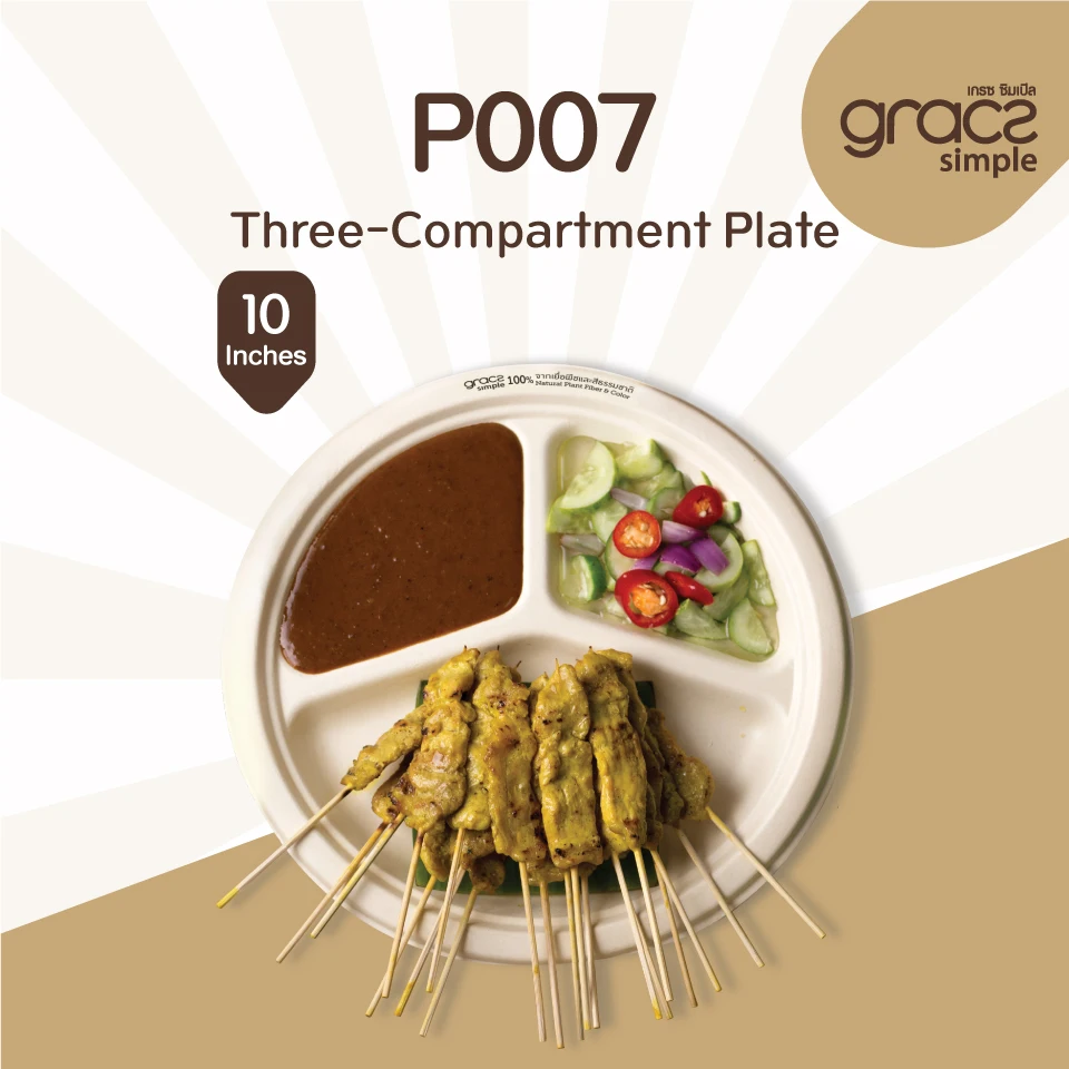 
Gracz Simple P007 Australian Plate 8 inches eco friendly packaging cup, bowl food containers Thailand 