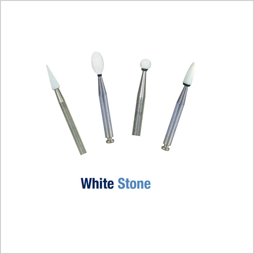 Dental Flame Shape White Stone Polishing Burs