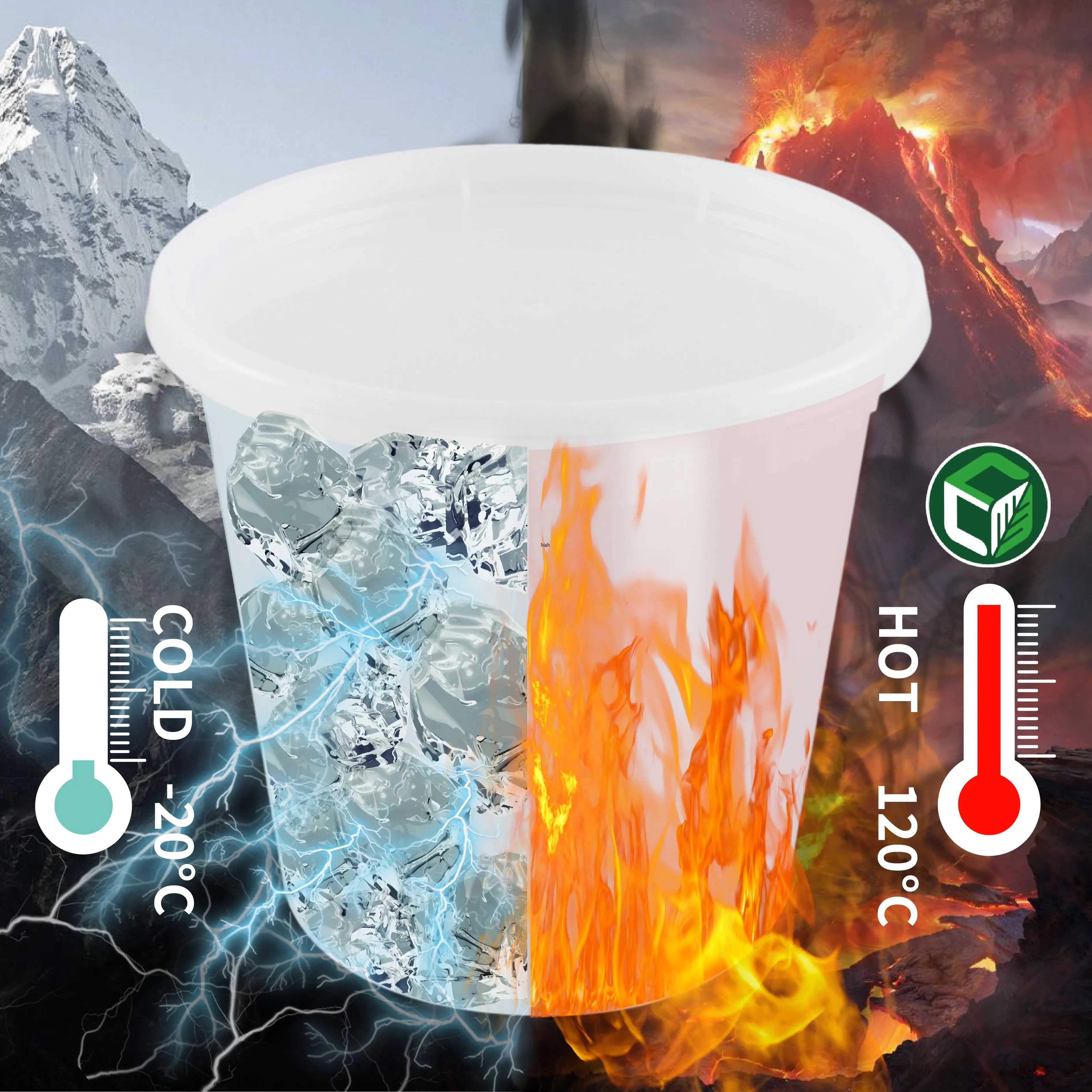 Premium Quality Freezer Safe Food Grade Yogurt Tub to go cup