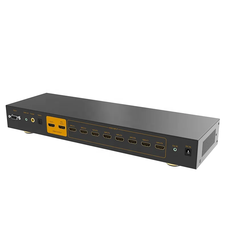  Hdmi переключатель с пультом дистанционного управления 8 в 1/2 коаксиальный/3 5 мм аудио HDMI 1 4