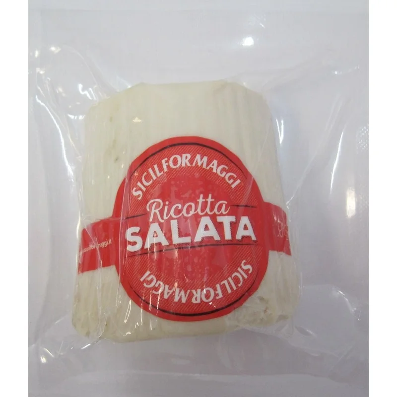 High Quality Italian SALTED RICOTTA hard cheese for cooking 0.2kg vacuum packed for export
