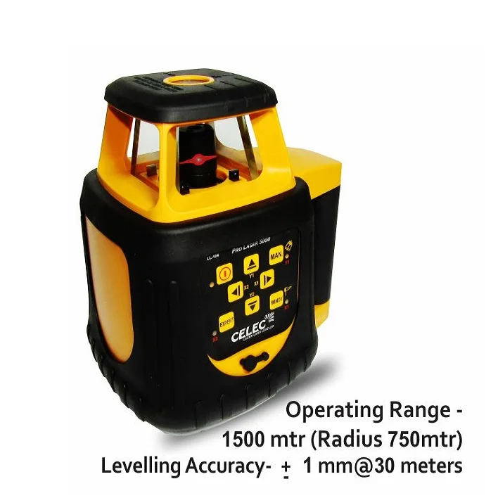 Pro-5000 + длинный диапазон автоматическое выравнивание красный лазерный 1500 метров Горячая продажа celec ротационный передатчик машинного оборудования лазера