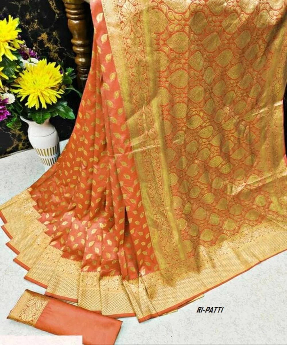 Banarasi silk jacquard saree with blouse women wear ladies party festival daily wear soft cotton silk sari wholesale low price