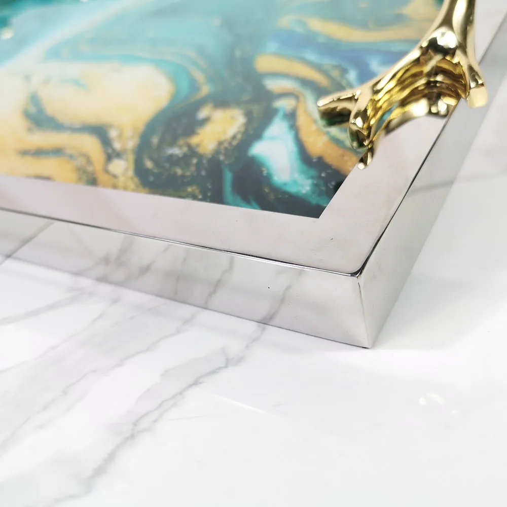 luxury design tray fruit dry serving dried nuts plate glass fruit tray