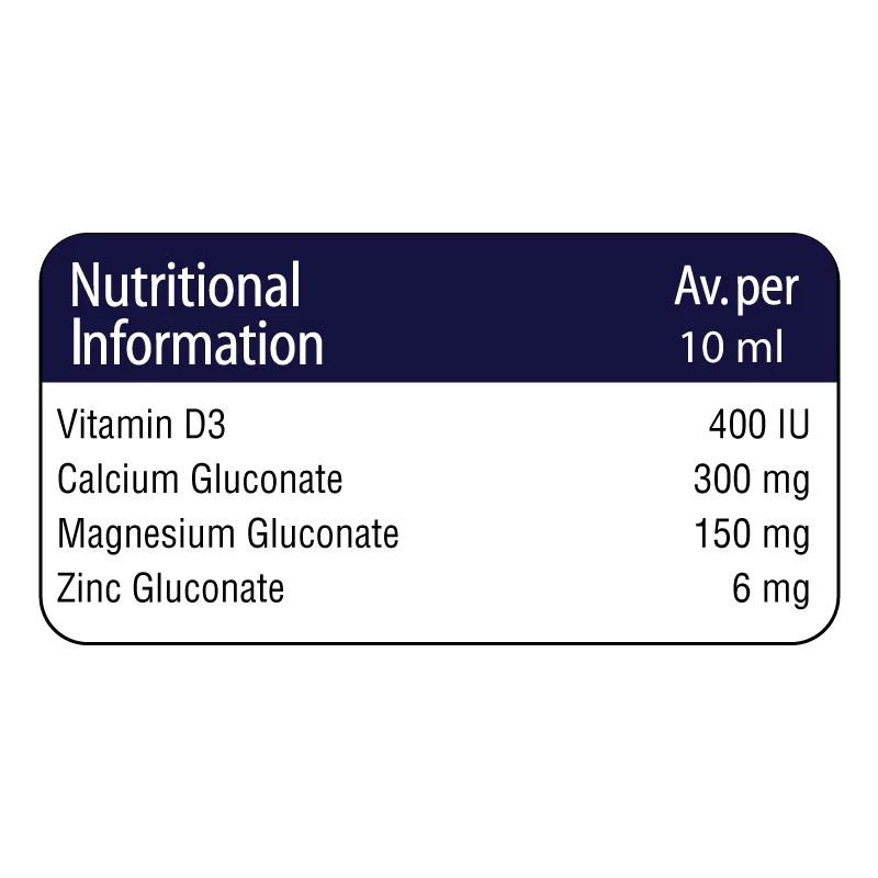
NUCAL Z SYRUP Calcium Magnesium Zinc Vitamin D3 Promotes Bones and Muscles Healthcare Nutrifactor Food Supplement Syrup 