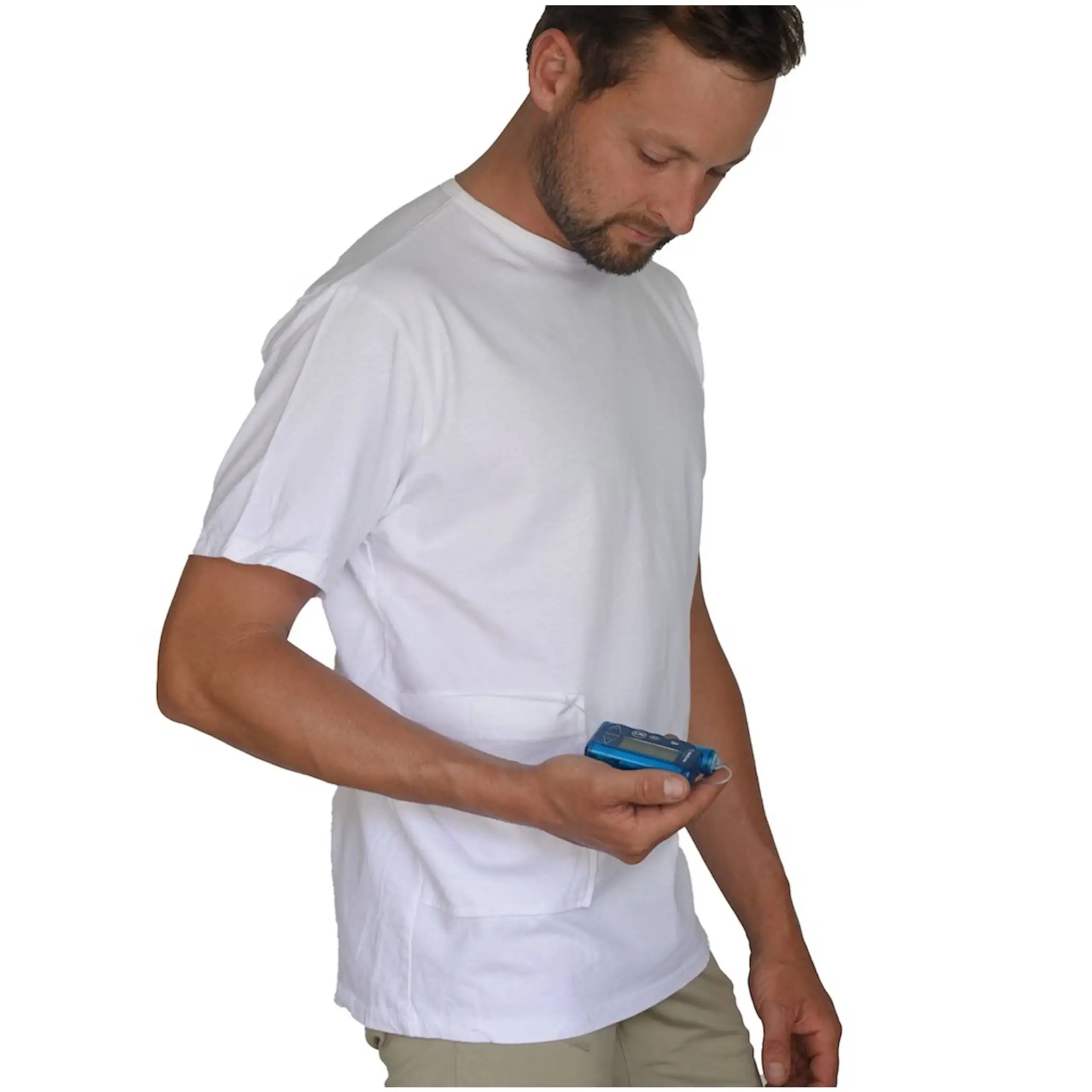 Мужская хлопковая рубашка с коротким рукавом, классический дизайн