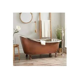 Классическая белая и латунная Ванна домашний декор отделочный ванна для отеля виллы ванной