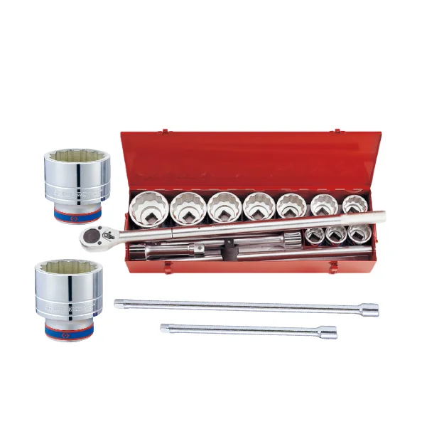 KING TONY High Quality  14 PCS 12PT 1 Inch Socket Wrench Set Multi Functional Taiwan Hand Tool 8015MR