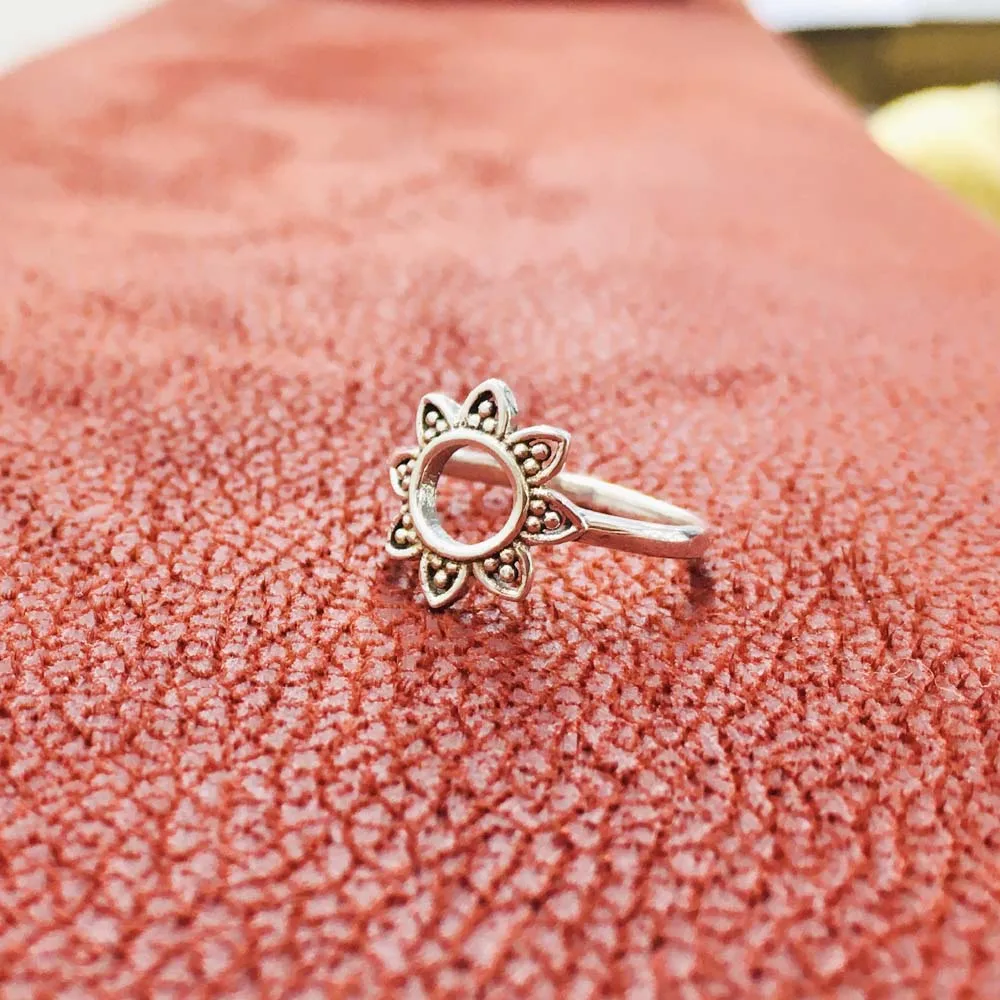 Unique & Different Flower Style Ring Pure 925 Sterling Silver Handmade Pretty Ring For Women