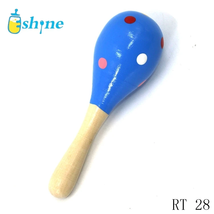 Wooden Maracas Rumba  Shakers Rattles Sand Hammer Percussion Instrument Musical Toy for Kid Party Games baby rattle wood