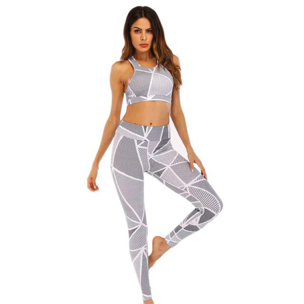 Sportswear Best Selling Ladies Pro Quality Gym Sets With Crop Top And Tights