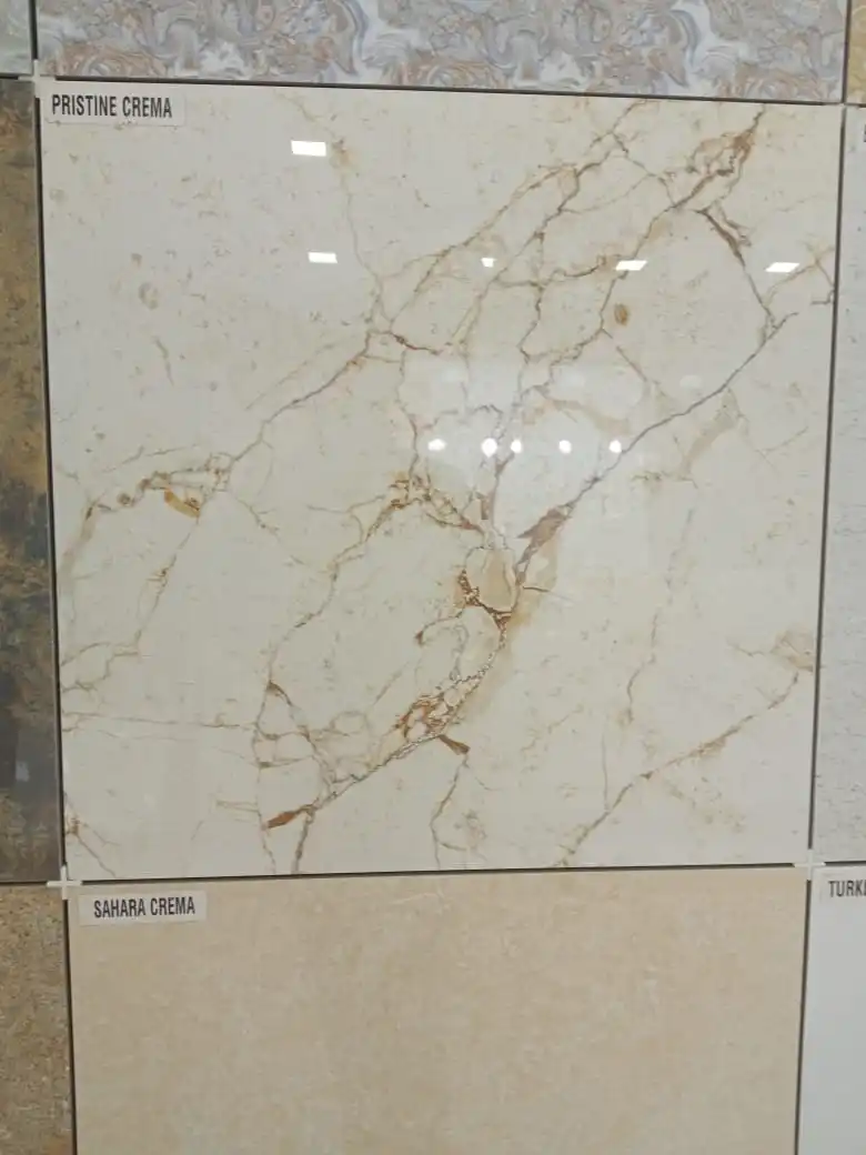 Gloss Snow White glazed 600x600 Vitrified Full Polished Porcelain Floor Tile with rectified body for sale on factory rate
