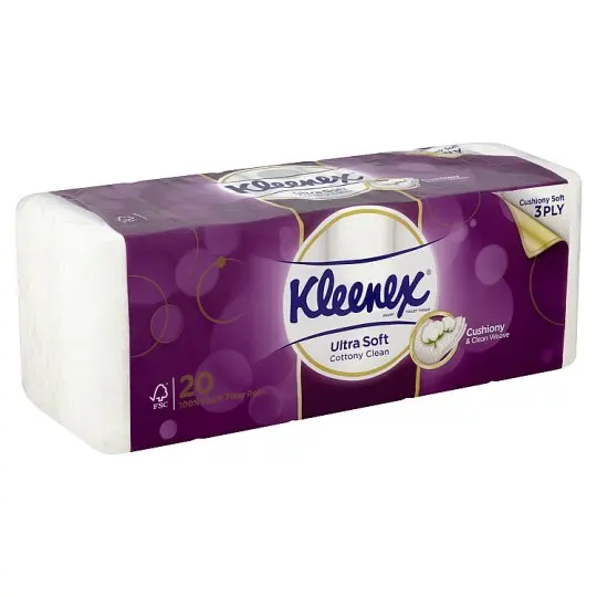 Wholesale Export Kleenex Ultra Soft Cottony Clean Toilet Tissue Roll 3 Ply