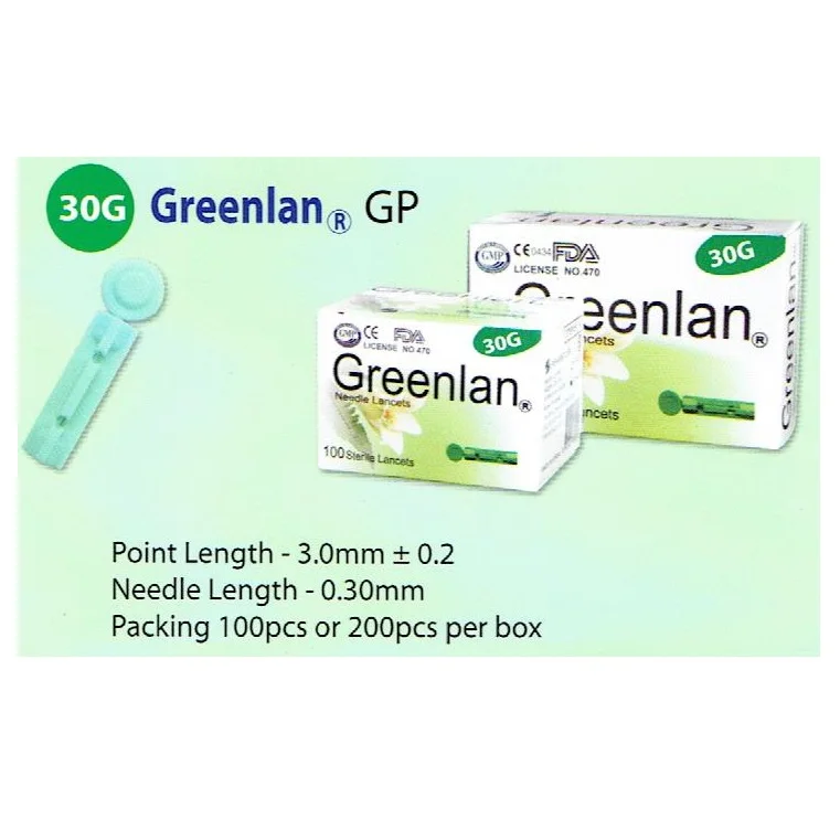 Disposable gamma-ray sterile safety and painless medical needle lancets (21G~36Gage) GREENLAN made in Korea CE/ GMP certificate