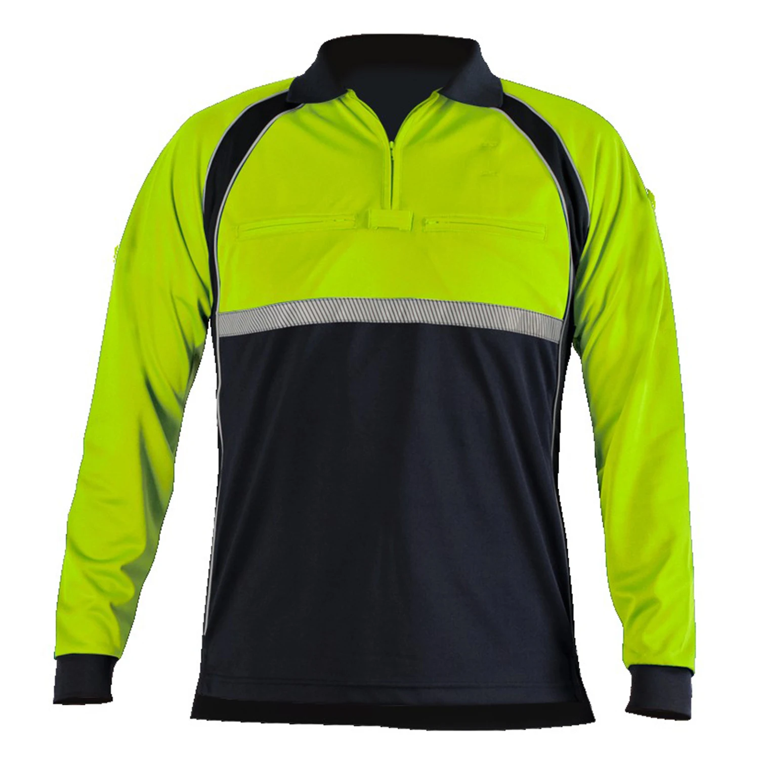 Белая/черная двухцветная рубашка безопасности из 100% полиэстера с короткими рукавами индивидуальная Униформа всех размеров и цветов