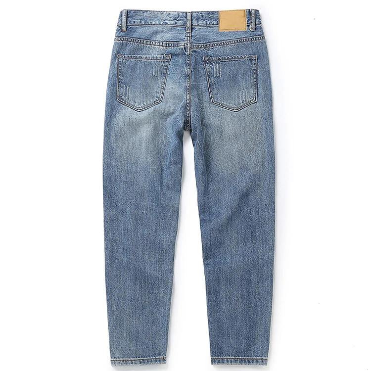 Профессиональный производитель повседневные мужские джинсы новый продукт 2021 черные рваные