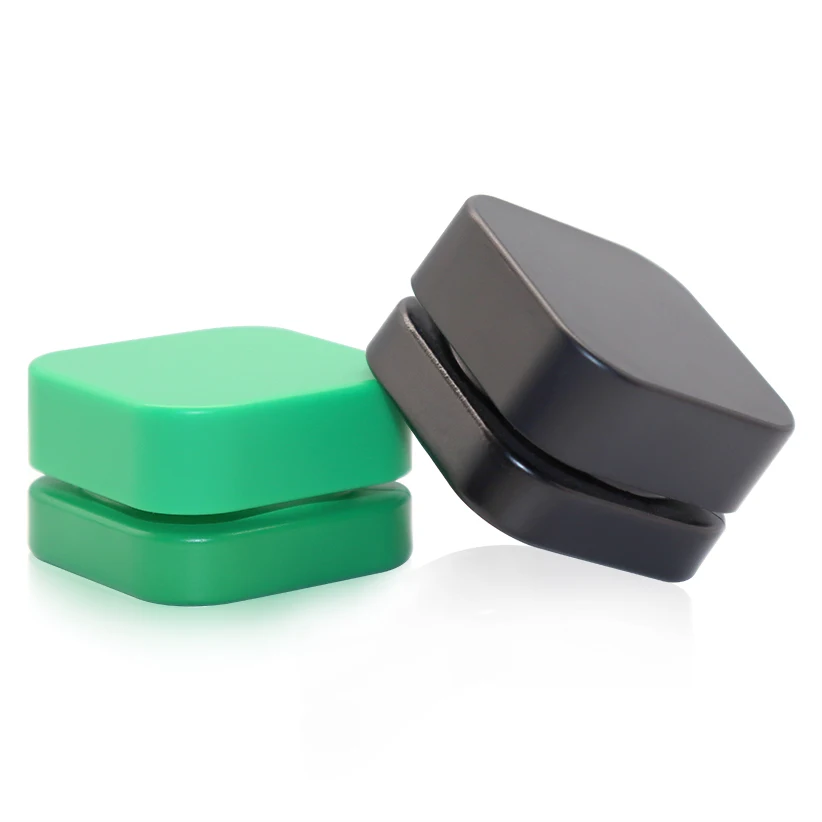 Qube 3ml 5ml 7ml 9ml blam opaque black white Square Premium Glass Concentrate Jar Clear Glass jar with Child Safe Lid