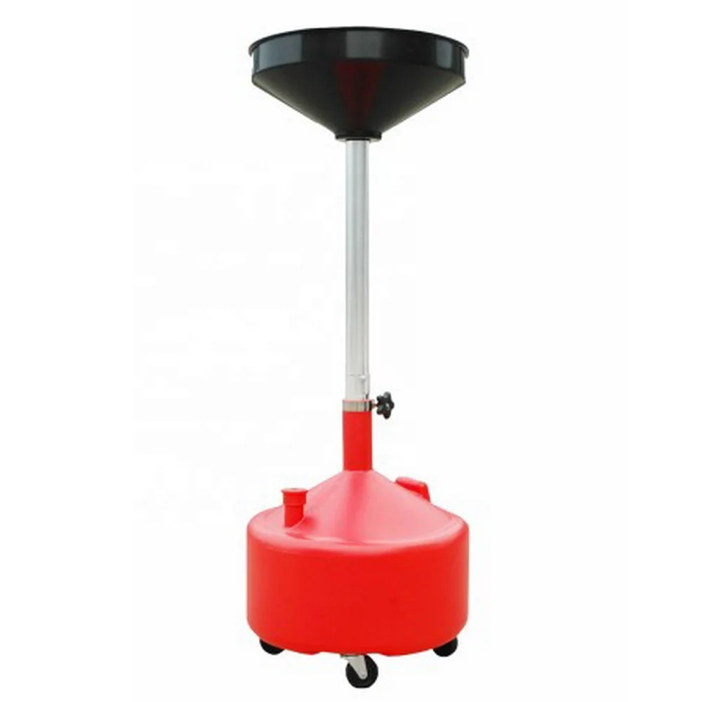 
8 Gallon Portable Oil Drainer 30L Adjustable Plastic Waste Oil Lift Drain tank with Casters 