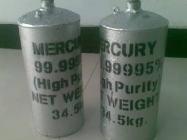 Liquid silver metallic mercury