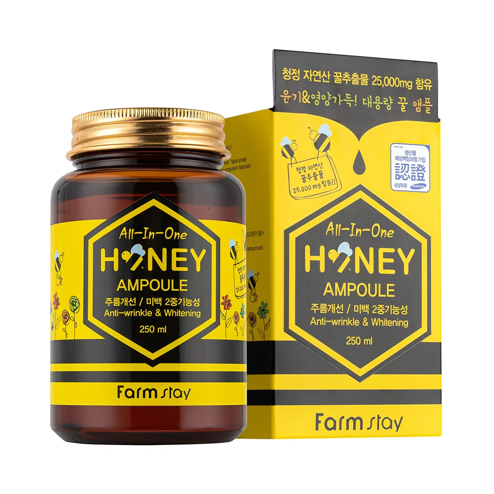 FARMSTAY AII-IN-ONE HONEY AMPOULE  - made in Korea Cosmetic CPNP - Anti Aging Wrinkle Moisturizing whitening soothing Face Care