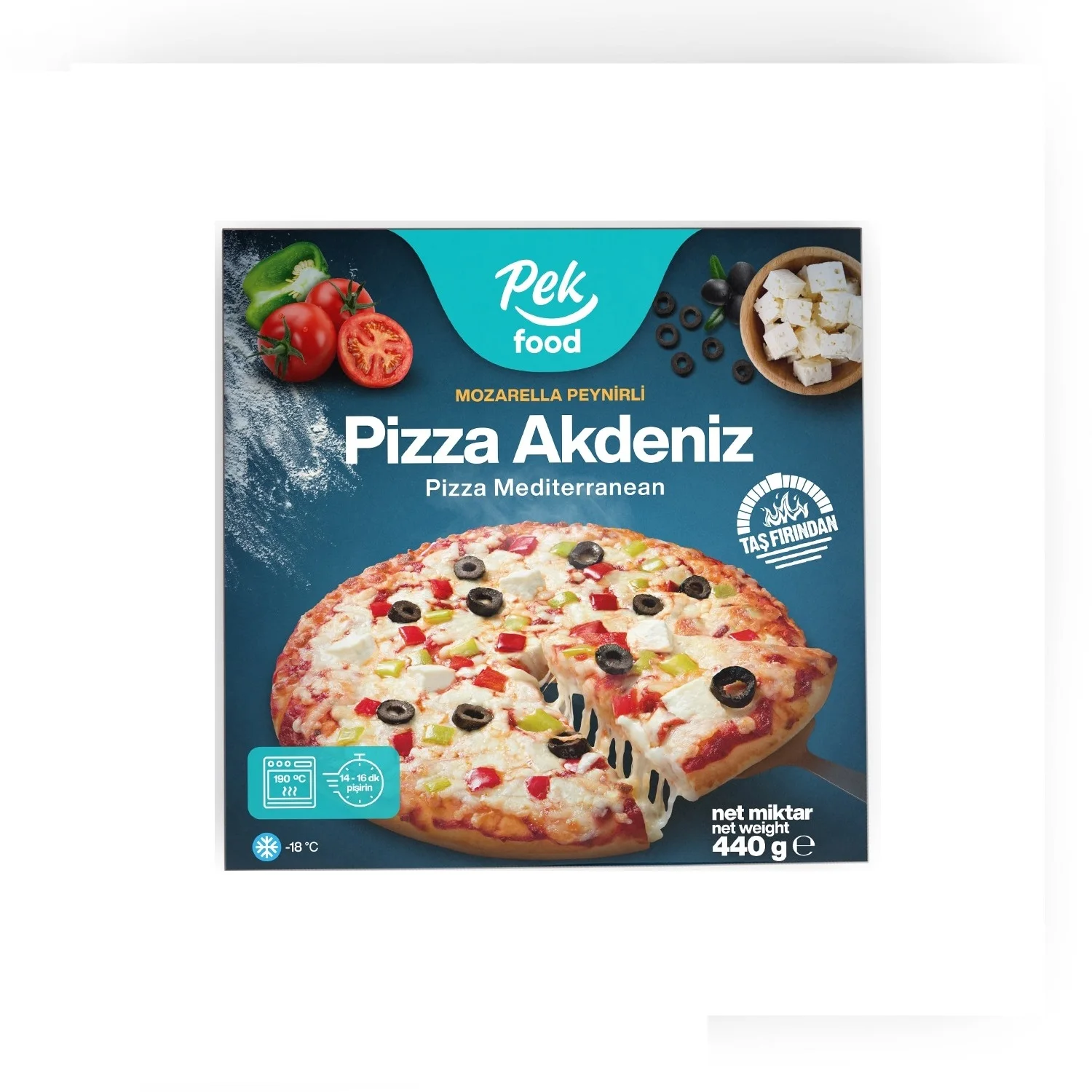 Mediterranean Pizza Box Ready Frozen Baked Pizza Vacuum Bag Frozen Pizza For Restaurants And Shops