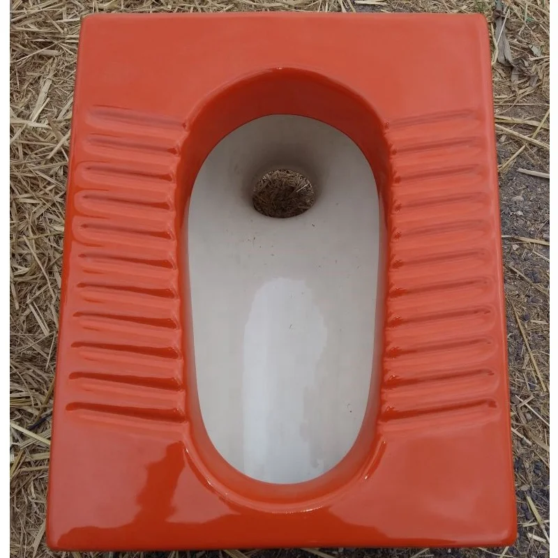 
Designer Art Wooden White Double Color Orissa Squatting Pan WC Toilet Commode Special for Africa and Middle East Countries 