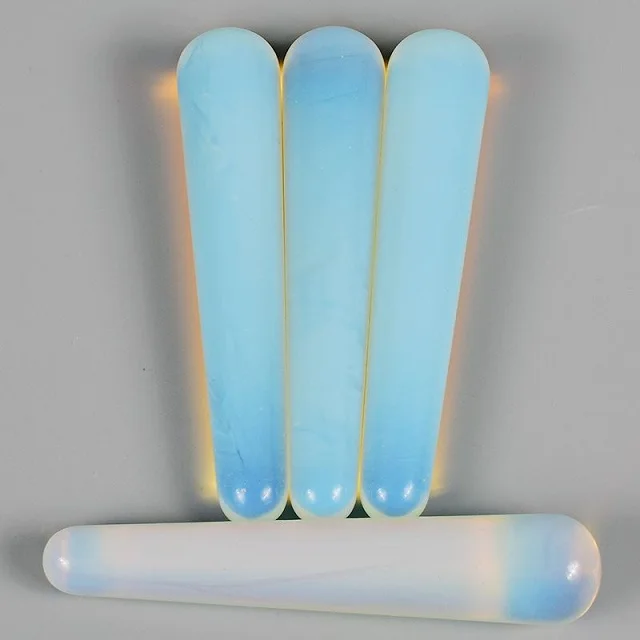 Beautiful Gemstone Opalite Quartz Smooth Massage Wand Wholesale Massage Wand Buy From Navazish Agate Export