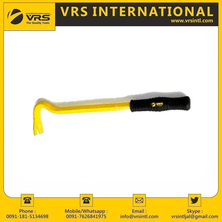 Best VRS Null Puller Custom Color Drop Forged Carbon Steel Flat Body Wrecking Bar with Claw Nail OEM Tool