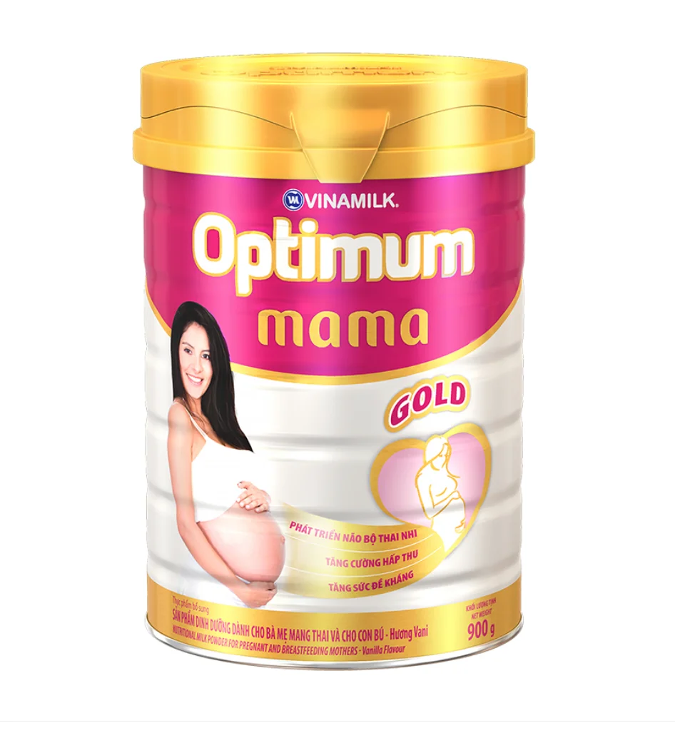 Pregnant Powdered Milk- Vinamilk- Optimum Mama Gold - For Pregnant and Lactating Moms - Tin 900g x 12 Tins per Carton