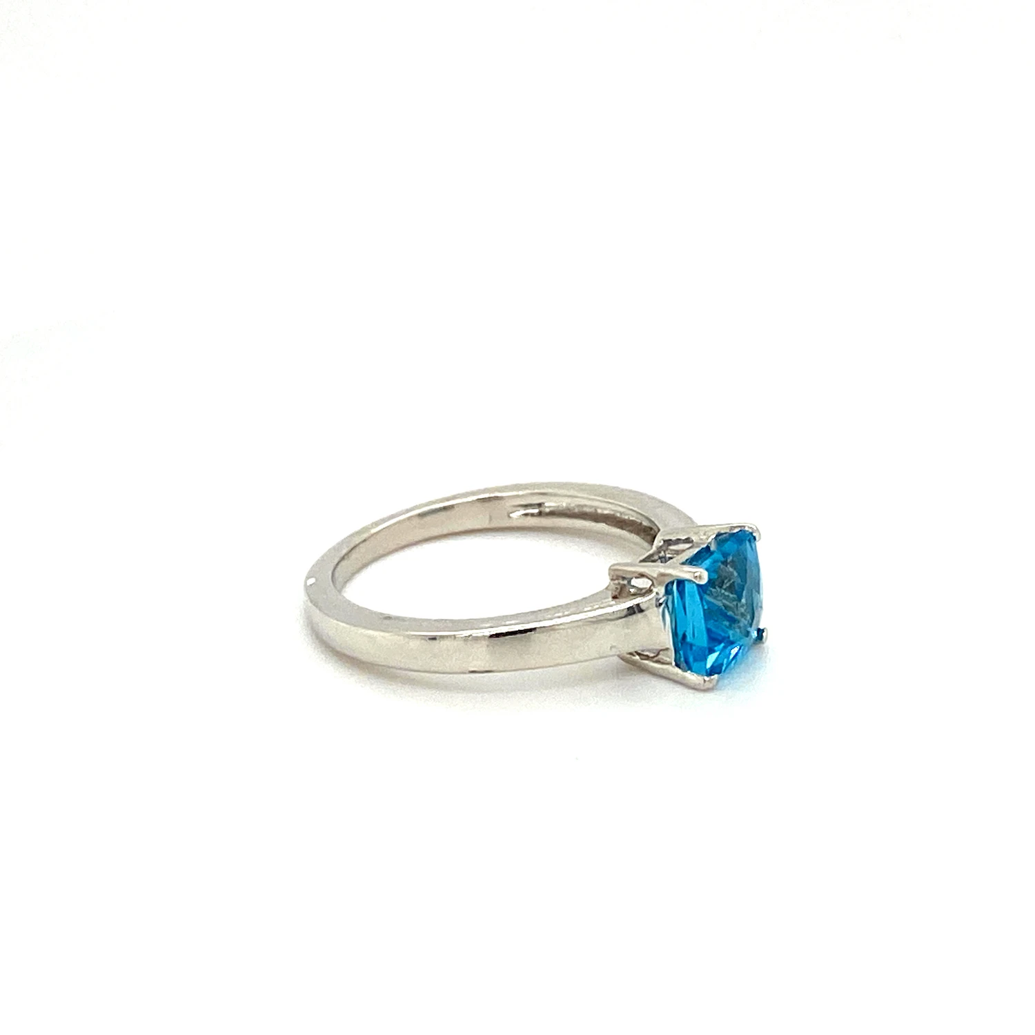 Modern Design Top Grade Quality  London Blue Topaz Gemstone Handmade Ring 925 Sterling Silver Jewelry