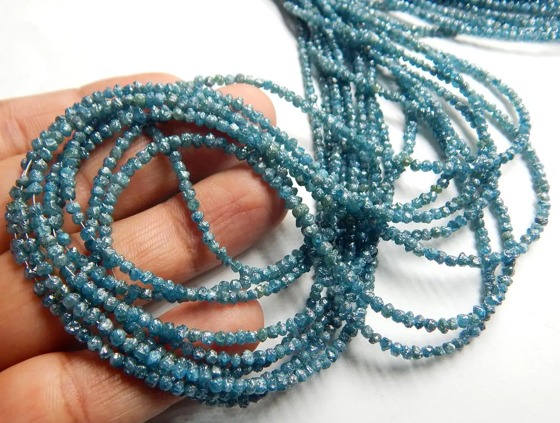 Rough Diamond - Raw Rough Uncut Diamond Beads Rough Diamond Strand Necklace Cheap Price Natural Blue White Yellow Brown Pink