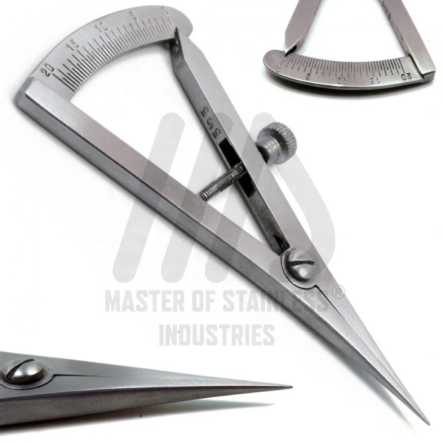 CASTROVIEJO CALIPER Stainless Steel castroviejo caliper measuring eye gauge Orthodontic Castroviejo Bone Measuring Caliper