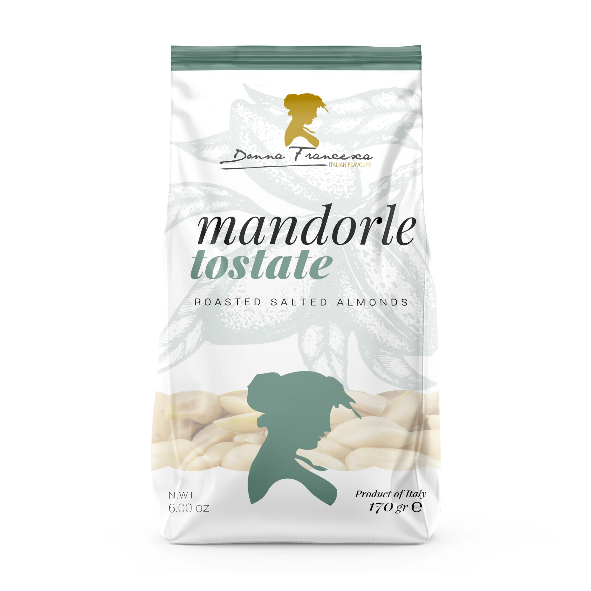 Roasted Salted Almonds 170 g - Made in Italy - Healty Snack Handcrafted - Premium Quality - Top Quality