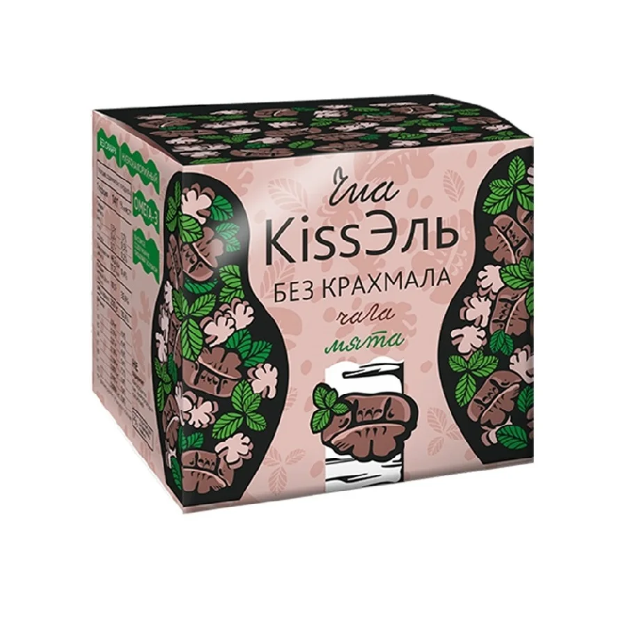 
Chia Drink Chaga And Mint Inulin Prebiotic Powder Jelly Instant Drink KIssEl For Cleansing With Soluble Fiber Low Calorie 