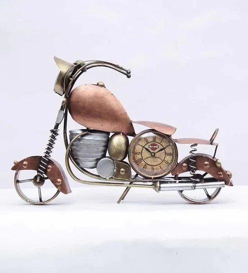 DEVID BIKE WATCH 4' TABLE DECORE Amazon Hot Selling Decorative Metal Antique vintage Luxury Party Office Home Table decoration