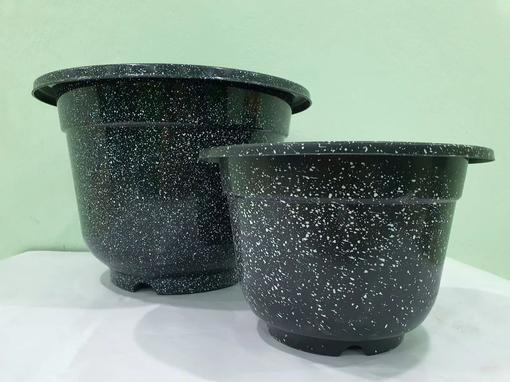 Горшок для растений в форме колокола размером 10 5 дюйма с основанием круглый горшок бонсая сада низкий посадки дренажом пластиковый T/T L/C