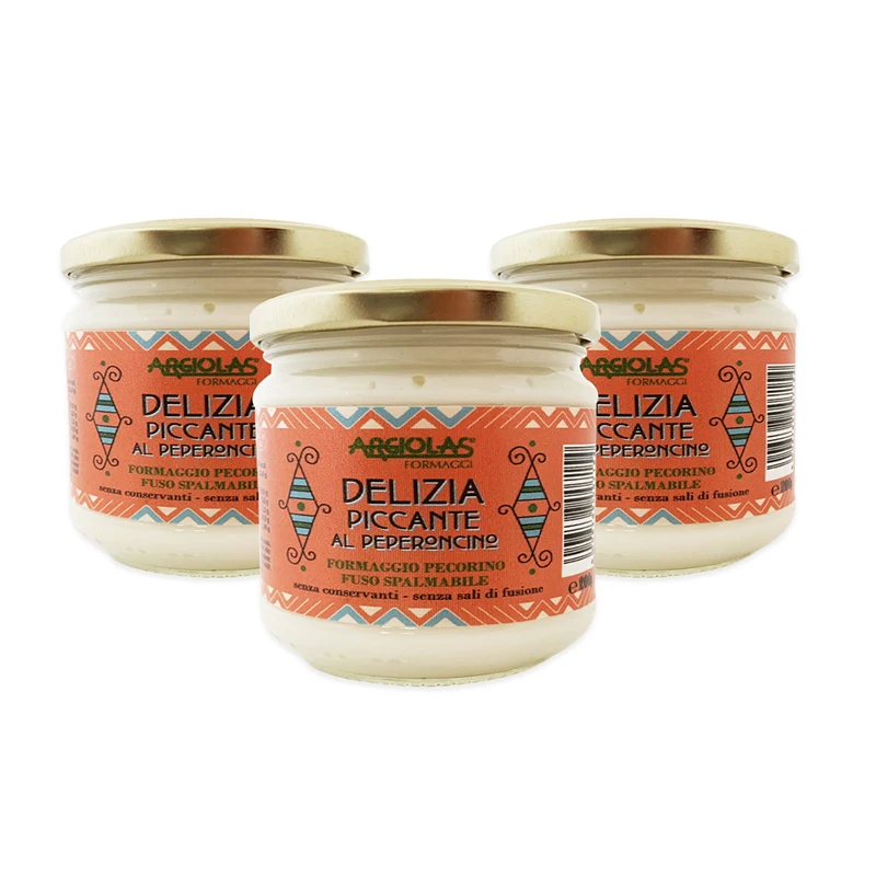Cheese  Pecorino 100g Made in Italy Delizia Piccante al Peperoncino Sardinian Cheese Cream Argiolas Formaggi