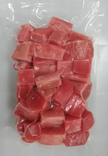  Разумная цена высокое качество замороженный тунец куб без кожи костей кроволиния