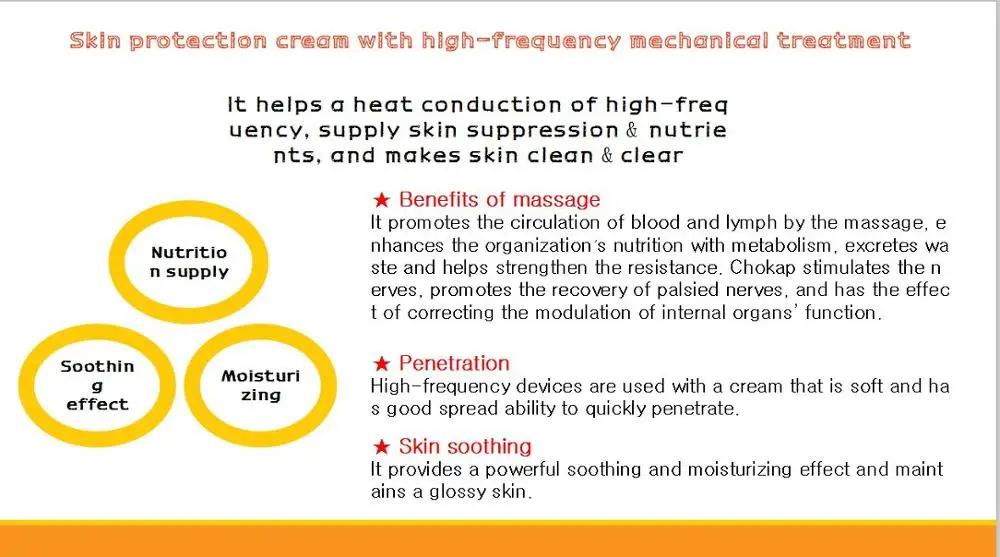 ISO22716 GMP Korean  cosmetics anti-aging herbal face and body massage cream Rooicell High Frequency cream700g