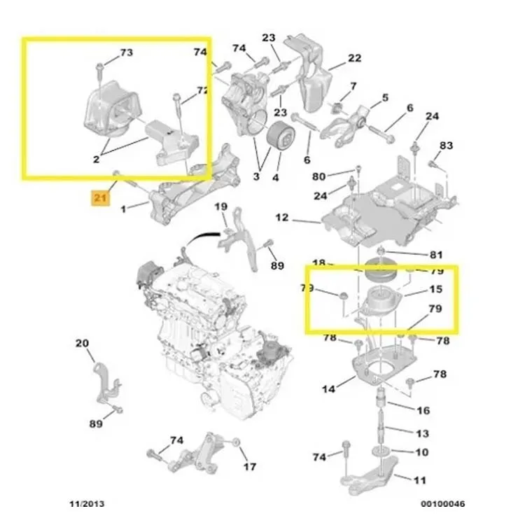 636270080 9636583980 9676819780 9655922980 фабричная оптовая цена TOPMOUNT автомобильное крепление двигателя для Peugeot 308 от 2007 до 2011