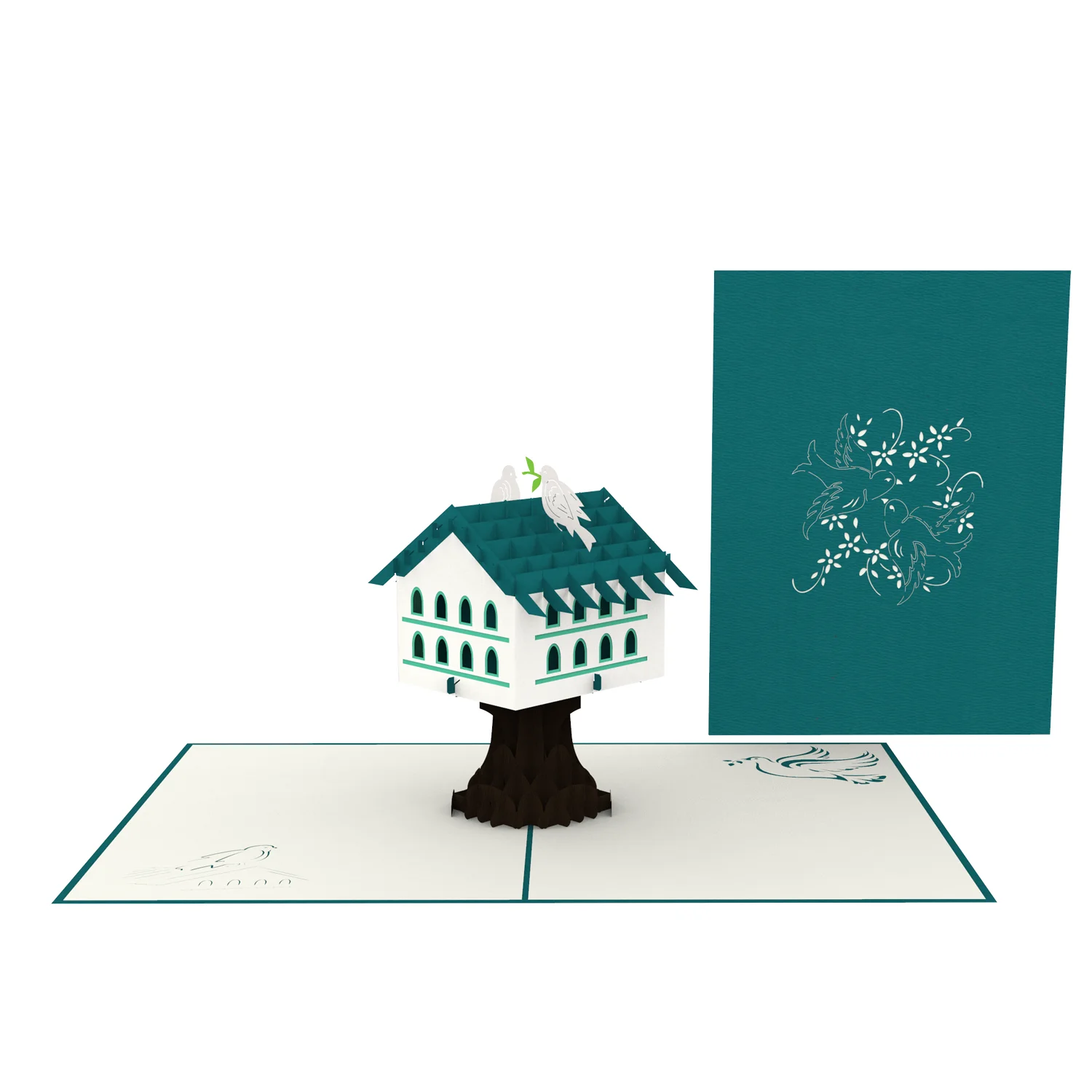 3D Dove Pop up greeting card Vietnam Handmade Lasercut Cheap Price Wholesale