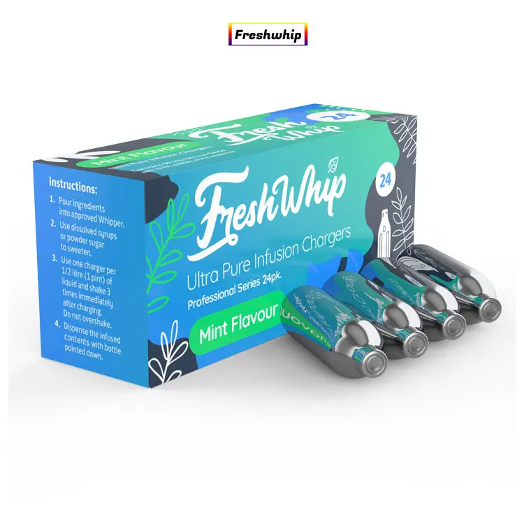 Подлинный поставщиком высокого качества 24 Пакет freshwhip N2o крем зарядные устройства доступен в мятным