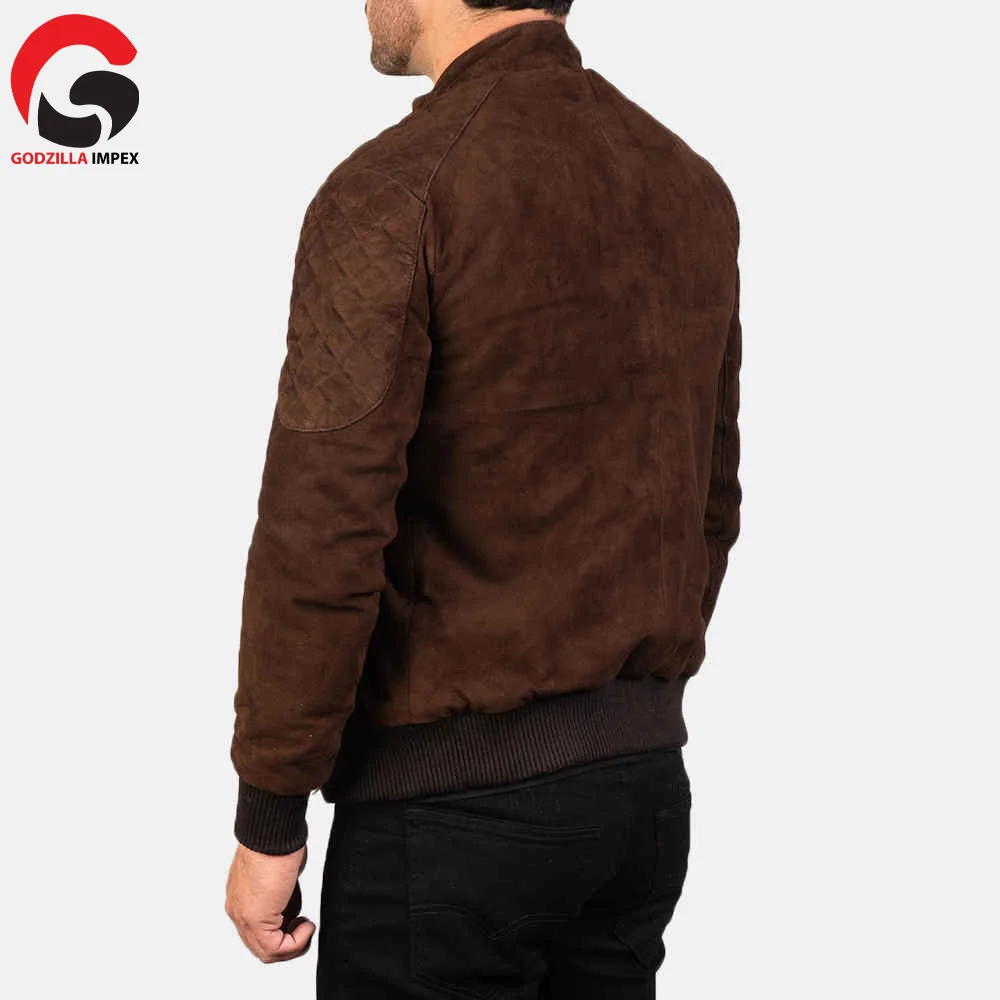 2021 Модные мужские кожаные куртки осенняя замшевая однотонная куртка популярная простая повседневная бархатная мужская куртка.