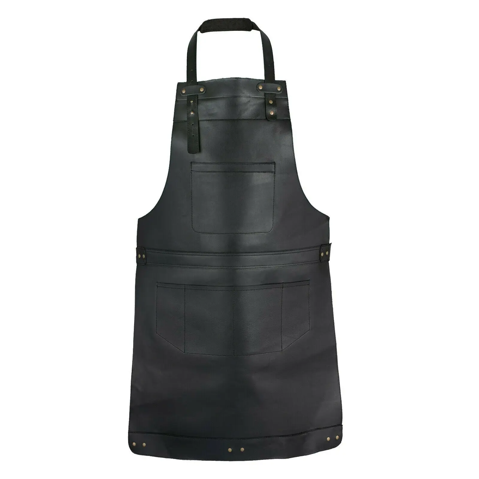 Factory Cheap Price Custom Logo Print Nordic Style Long Bib Kitchen Pu Leather Bbq Apron bbq and grill leather apron